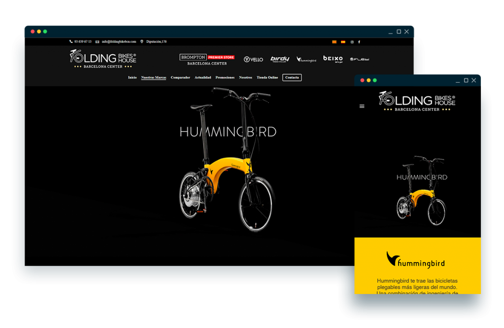 Página web realizada para nuestros amigos de Folding Bikes House
