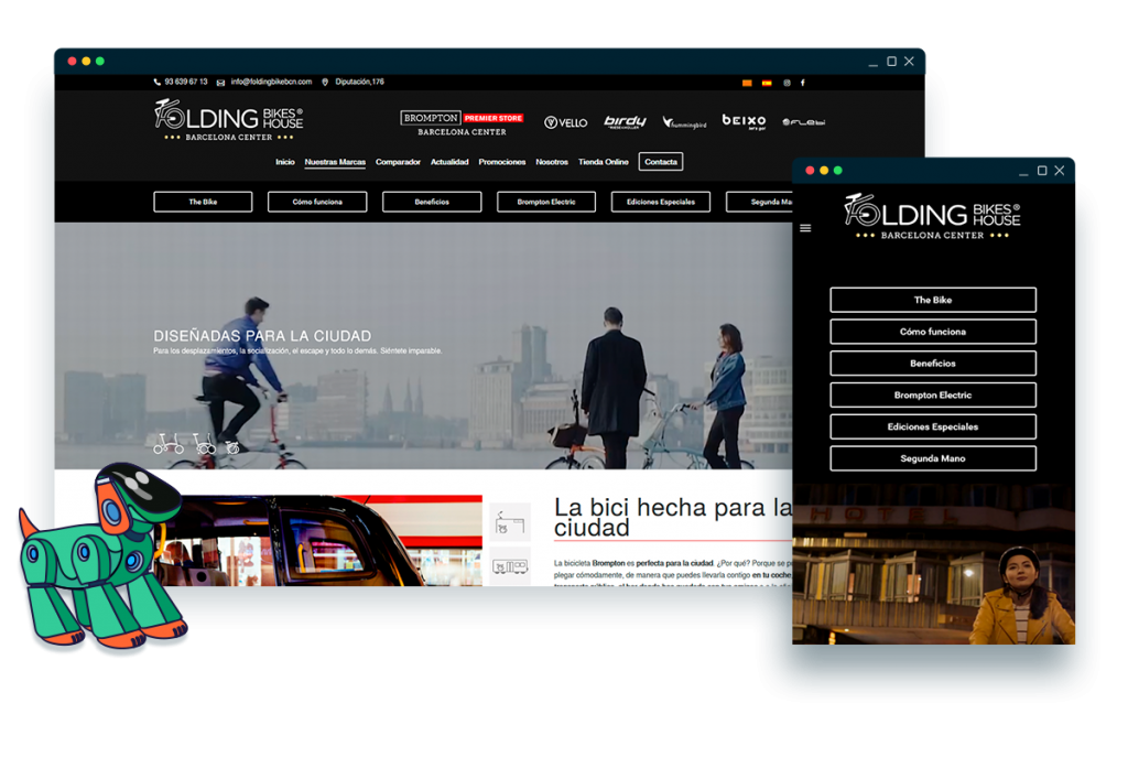 Página web realizada para nuestros amigos de Folding Bikes House